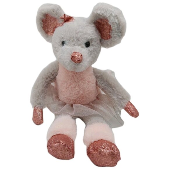 Inter American Mouse Ballerina Collectors Choice Pink White Glittery Stuffed - Picture 1 of 9
